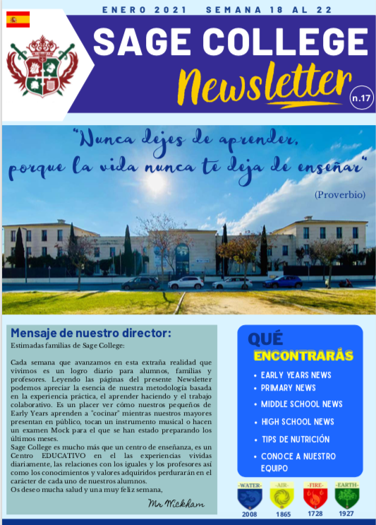 School Newsletter 22-01-2021