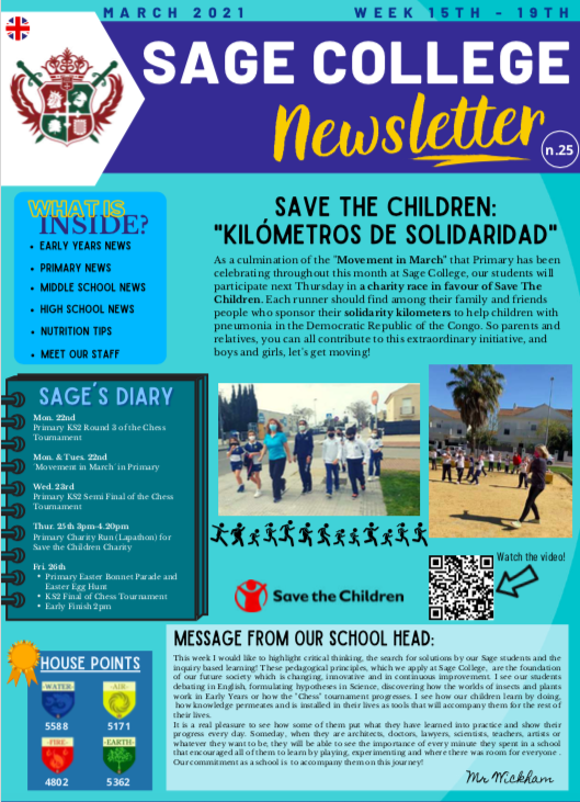 School Newsletter 19-03-2021